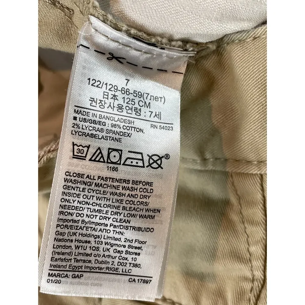 Gap Boy Uniform Stretch Khakis Size 7 Relaxed Fit